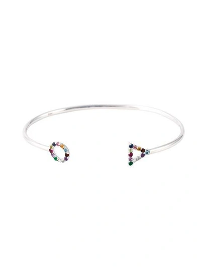 Gisele For Eshvi 18kt White Gold Gemstone Bracelet - Metallic