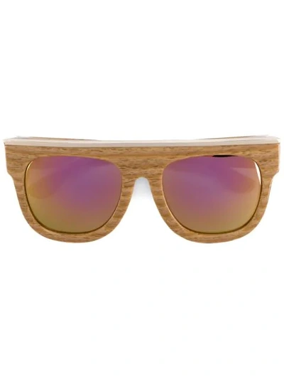 Dax Gabler 'n°02' Wood-effect Sunglasses In Brown