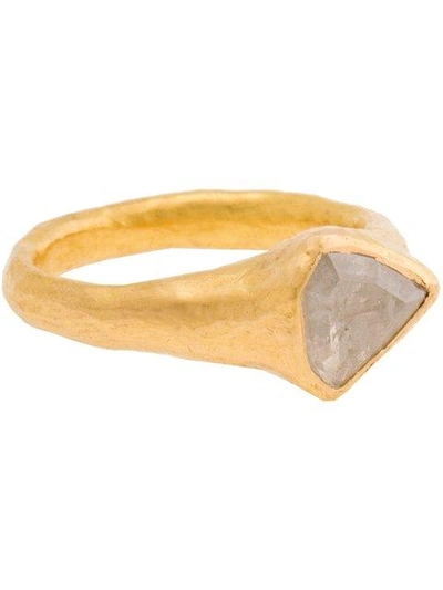 Ram 22k Gold Ring With White Diamond