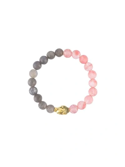 Nialaya Jewelry Beaded Buddha Bracelet In Pink