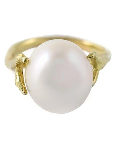 Wouters & Hendrix Gold 'pearl' Ring In White