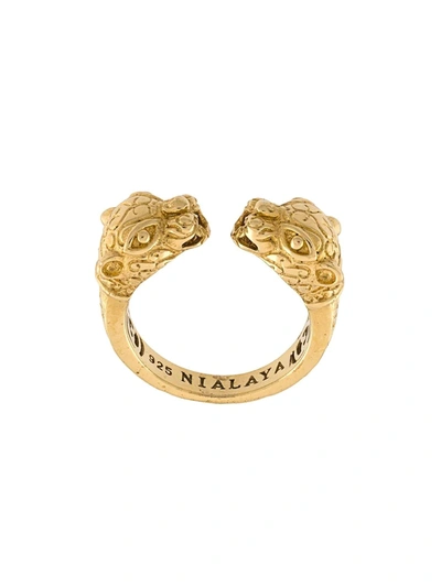 Nialaya Jewelry Panther Ring In Yellow