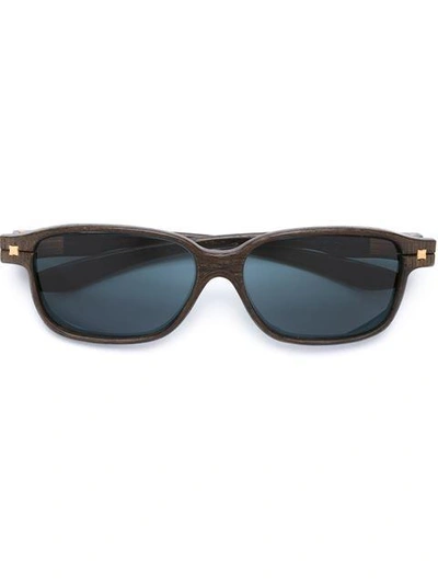 Herrlicht Rectangular Frame Sunglasses - Brown