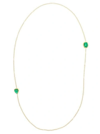Ram 18k Gold And Emerald Necklace