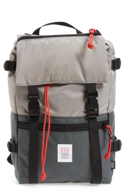 Topo Designs 'rover' Backpack - Grey In Charcoal/ Silver