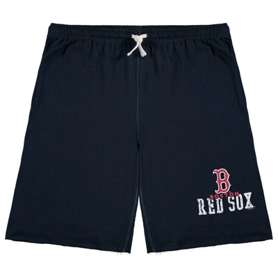 Profile Men's Navy Boston Red Sox Big And Tall French Terry Shorts