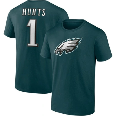Fanatics Branded Jalen Hurts Midnight Green Philadelphia Eagles Player Icon T-shirt
