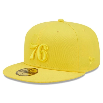 New Era Yellow Philadelphia 76ers Color Pack 59fifty Fitted Hat