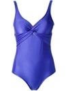 Lygia & Nanny V-neck Swimsuit In Blue