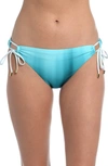 La Blanca Ocean Adjustable Loop Hipster Bikini Bottoms In Turquoise
