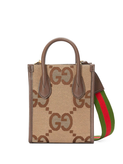 Gucci Jumbo Gg Mini Tote Bag In Beige