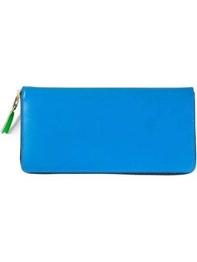 Comme Des Garçons Wallet Portemonnaie Mit Reissverschluss - Blau In Blue