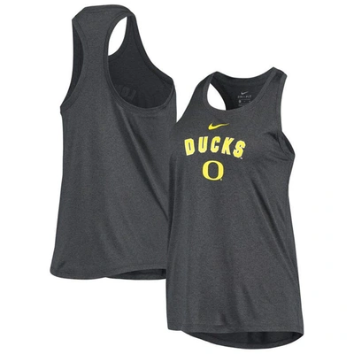 Nike Women's  Anthracite Oregon Ducks Arch And Logo Classic Performance Tank Top