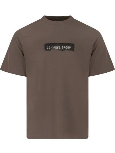 44 Label Group Relaxed Slim-fit Tee In Brown