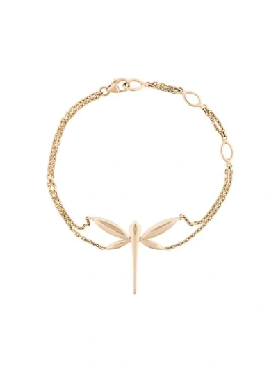 Anapsara 18kt Rose Gold Dragonfly Chain Bracelet In Metallic