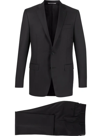 Canali Tailored Single-breasted Suit In Schwarz