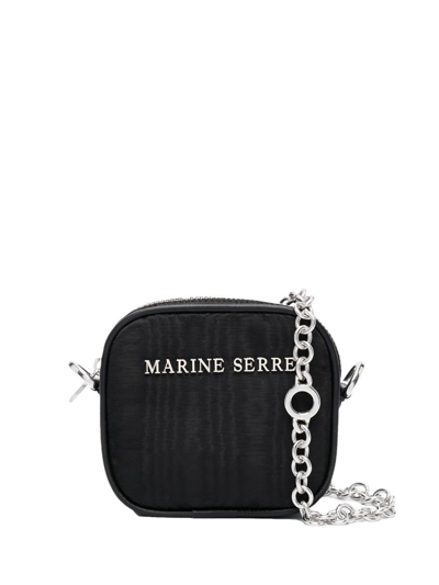 Marine Serre Icon Parpaing Moire Mini Bag In Schwarz