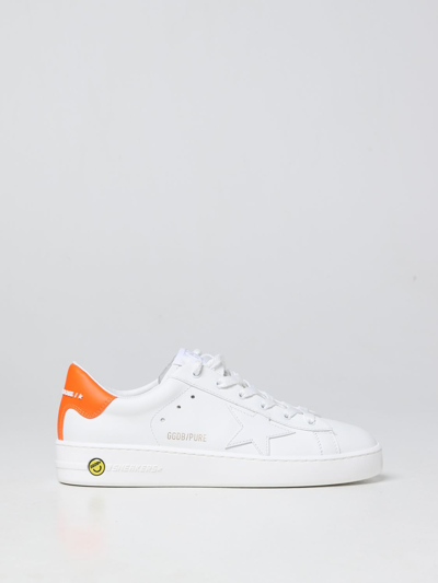 Golden Goose Kids' Pure Leather Upper Star And Heel In White