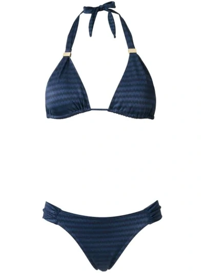 Brigitte Triangle Bikini Set In Blue