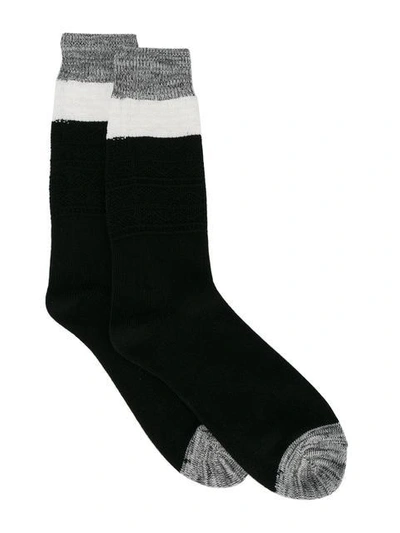 N/a Socks N/a Striped Socks - Black