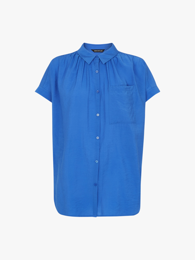 Whistles Womens Blue Nicola Button-through Woven Shirt M