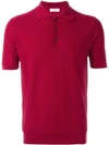 Fashion Clinic Timeless Knitted Polo Shirt In Pink