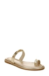 Franco Sarto Jade Slide Sandals Women's Shoes In Gold Faux Leather
