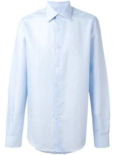 Fashion Clinic Timeless Classic Buttoned Shirt In Blue