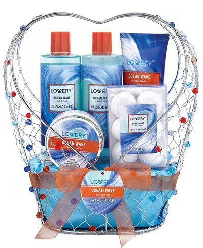 Lovery Ocean Wave Body Care Gift Set And Relax Heart Love Kit, 11 Piece