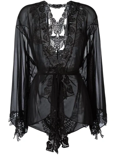 Belle Et Bon Bon Bisoux Kimono In Black