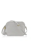 Gigi New York Grey Pebbled Leather Madison Crossbody