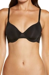 Le Mystere Second Skin Unlined Underwire T-shirt Bra In Black