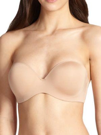 Le Mystere Sculptural Plunge Strapless Push-up Bra In Natural