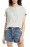 Faherty Dream Desmond Organic Cotton Top In Smoke