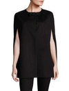 Saks Fifth Avenue Collection Anna Wool Cape In Black