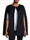 Saks Fifth Avenue Collection Anna Wool Cape In Navy