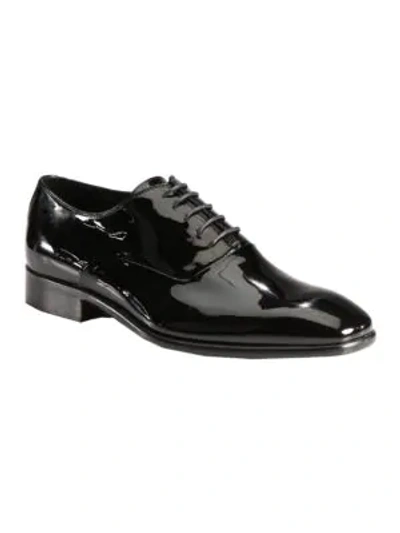 Saks Fifth Avenue Collection Patent Leather Oxfords In Black