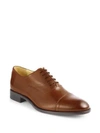 Saks Fifth Avenue Collection Tyler Leather Cap Toe Oxfords In Brown