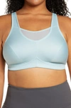 Glamorise No-bounce Camisole Sports Bra In Centennial Aqua/ Gray