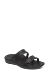 Aetrex Janey Sport Slide Sandal In Black