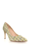 L Agence Eloise Pump In Yellow Tweed