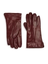 Saks Fifth Avenue Collection Leather Gloves In Dark Purple