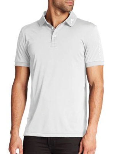 J. Lindeberg Golf Tour Tech Logo Polo In White