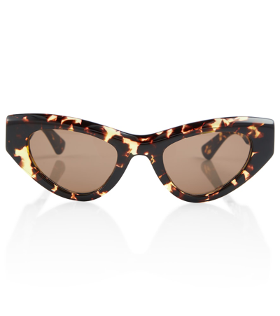 Bottega Veneta Cat-eye Acetate Sunglasses In Havana-havana-brown