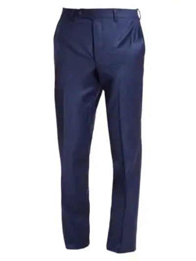 Saks Fifth Avenue Collection Wool Dress Trousers In Navy