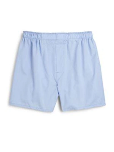 Saks Fifth Avenue Collection Supima Cotton Full-cut Boxers In Blue