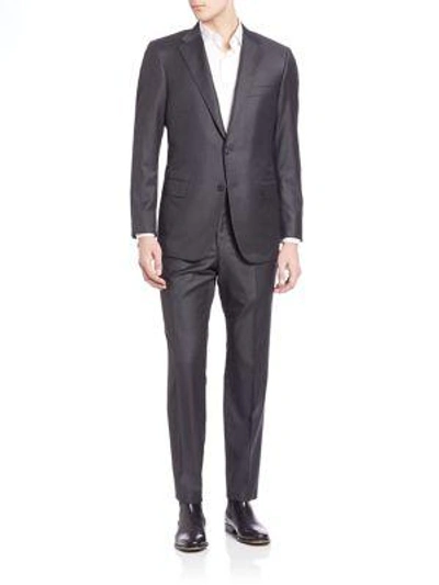 Hickey Freeman Solid Wool Suit Set In Grey