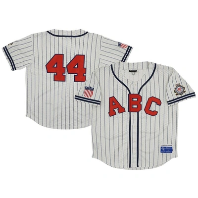 Rings & Crwns #44 Cream Atlanta Black Crackers Mesh Button-down Replica Jersey