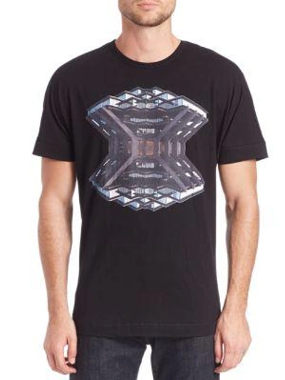 36 Pixcell Library Graphic Tee In Black