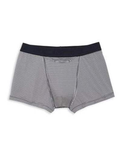 Hom Ho1 Simon Striped Trunks In Navy